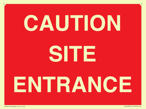 CAUTION SITE ENTRANCE